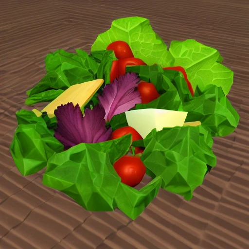 low poly garden salad sims 3, 3D