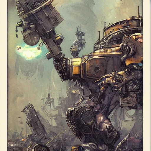 design only warhammer 40.000 retro future art gothic designs borders lines decorations space machine poop kitten. muted colors. by jean - baptiste monge, no text, no logo