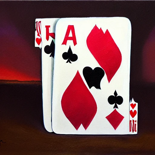 Solitaire, Glove, Casino, Oil Painting