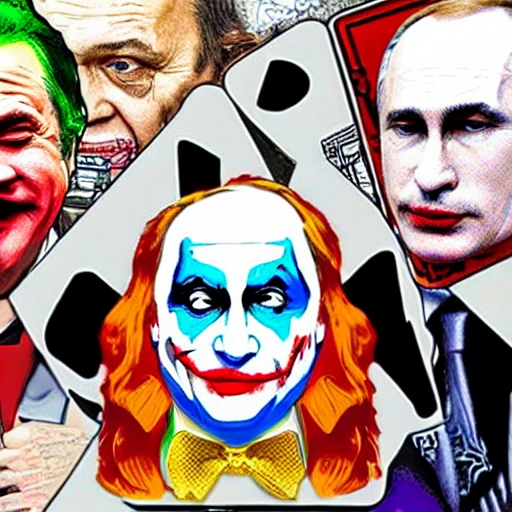 Joker, Netanyahu, Putin, Baiden, solitaire 
 , Trippy