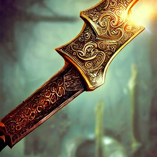 filigree detailed axe, macro lens, dramatic lighting, beautifull ...