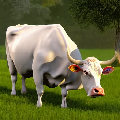 farmer milking cow, high detail, hyper realistic, 3D