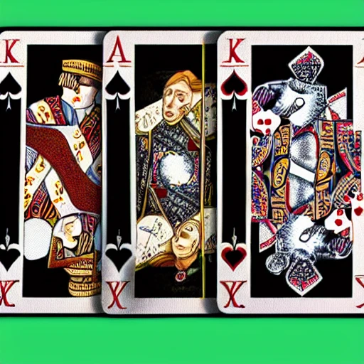 Monty python holy grail killer rabbit playing cards, hyper realistic, 3D