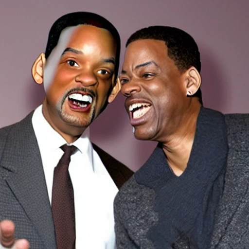 will smith slapping chris rock, hyper realistic, 3D