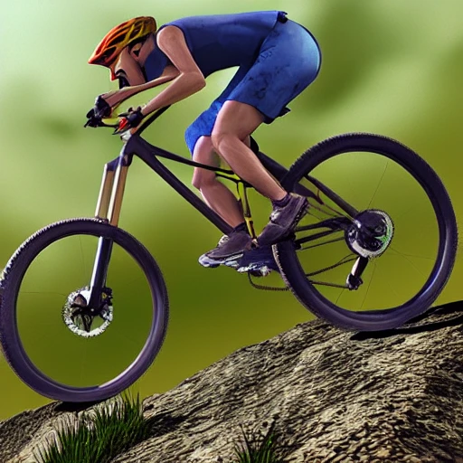 mountain bike, hyper realistic, 3D