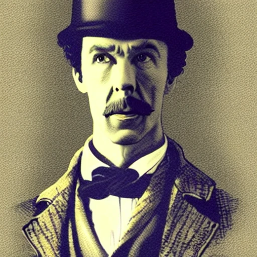 Sherlock Holmes, hyper realistic