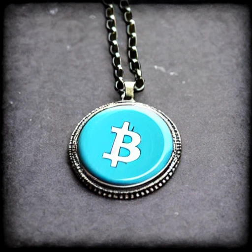 necklace, bitcoin, turquoise，Cartoon, wood-cave