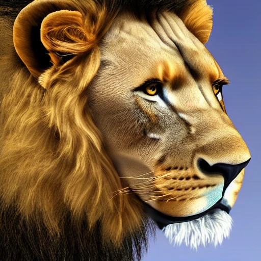 lion, , 3D