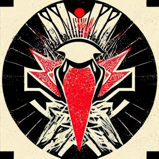 thunder bird logo design  by Shepard Fairey, by Banksy, vector design, tarot, logo, Ink Dropped in water, splatter drippings, Illustration, Line Art, Hand-Drawn, Graphic Novel, Visual Novel, Illustrate