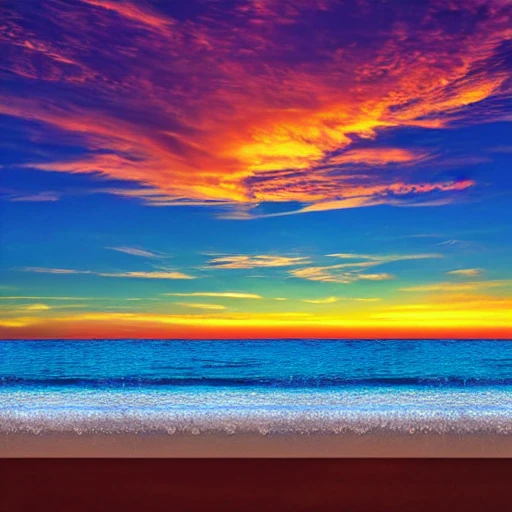 beautiful sunset with ocean view highly detailed - Arthub.ai