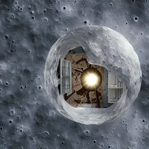 Russian apartment on the Moon , 3D