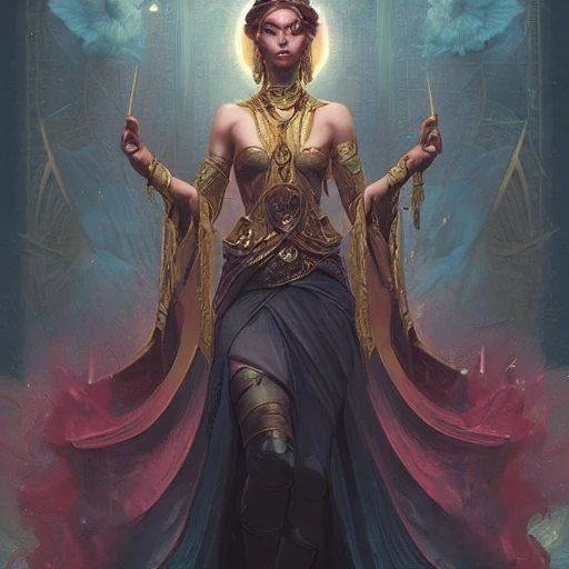  cad tarot, the empress a beautiful portrait of a goddess  skin by greg rutkowski and raymond swanland, trending on artstation, ultra realistic digital art