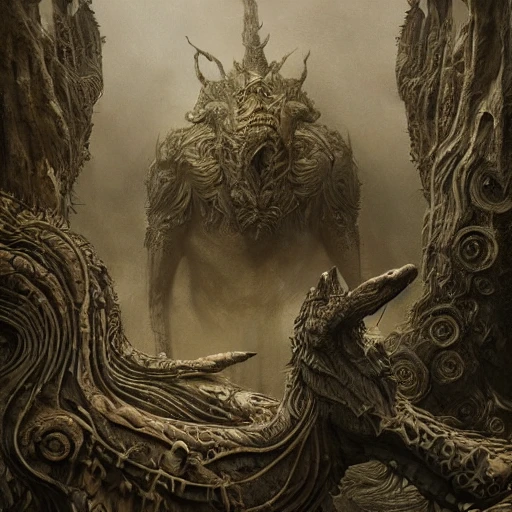 a mythical place full of mythical creatures, sf, intricate artwork masterpiece, ominous, matte painting movie poster, golden ratio, trending on cgsociety, intricate, epic, trending on artstation, by artgerm, h. r. giger and beksinski, highly detailed, vibrant, production cinematic character render, ultra high quality model