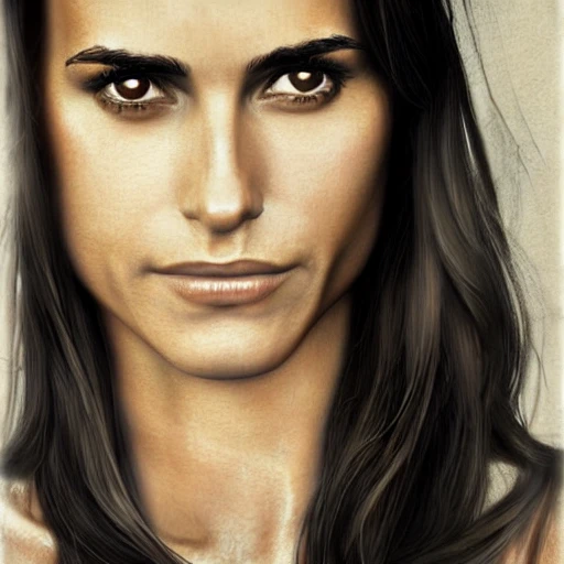 Jordana Brewster, sculpture by Michelangelo, Artgerm, 3d render,Hyper-Realistic, marble,  very detailed,  full digital scan, 8k ,