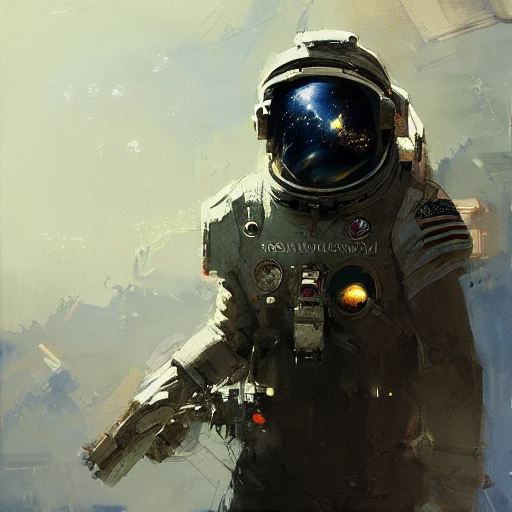 Professional space art painting by Jeremy Mann, Rutkowski, Artst ...