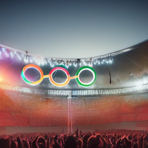 Concert for the Olympic games in Paris, 3D, 8K, ultra realistic, octane render