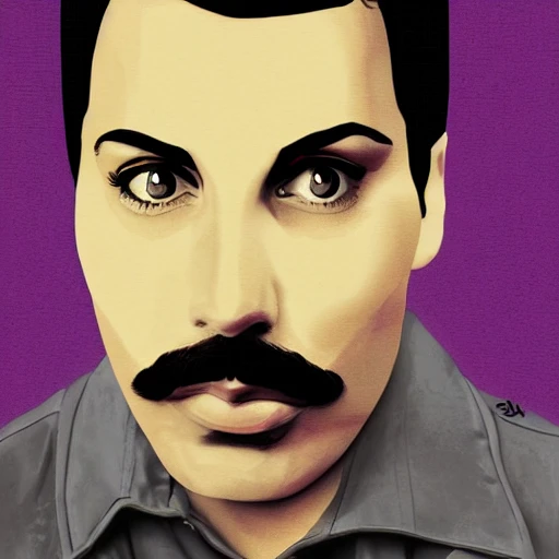 Freddie Mercury By Jeremy Manni Intricate Details Face Portr Arthubai 3729