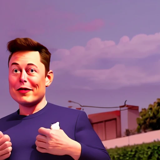 screenshot of Elon Musk in twitter in a pixar movie. 3 d rendering. unreal engine. amazing likeness. very detailed. cartoon caricature.