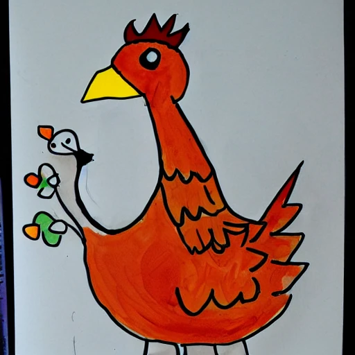 a turkey drawn using a child's hand, doodle