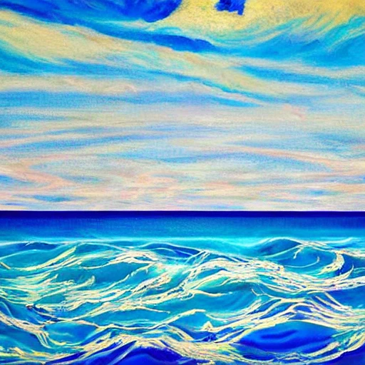 Blue sky, a ocean painted by Alex Echo