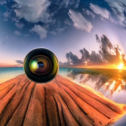 hyper realistic photo, color, camera, kodak, 16mm, film, lens, tripod, fish eye view, hyper detailed, 8k resolution, cinematic lighting, digital art, concept art