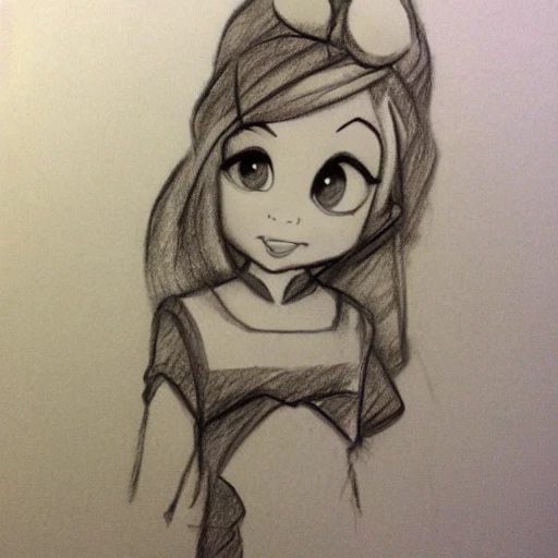 pencil sketches of disney characters