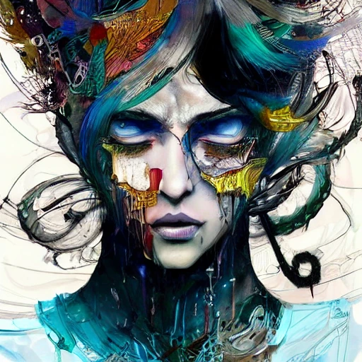 mangas, color digital line art, drippings, paper texture, beautiful man character, wearing a intricate detailed outfit, gorgeous eyes, beautiful face, dynamic pose, intricate, elaborate, dramatic lighting, russ mills, sakimichan, wlop, loish, artgerm, arcane style, girl, Cyberpunk, Ink Dropped in water, frosted tips hair, grunge t-shirt, tattoos, perfect shading, elaborate, epic composition, octane render, unreal engine, 8k, extremely detailed, ultra realistic HDR, tie, detailed portrait, cell shaded, concept art, pixiv. cinematic dramatic atmosphere, sharp focus, volumetric lighting, cinematic lighting, studio quality, Seed: 79920, Scale: 7.79, Steps: 75, Img Width: 512, Img Height: 768, model version: Diffusion Beecustom arcane diffusion v3, Negative Prompt, cgi, sexy ultra details bodies, ultra details heads, ultra doll, details nipples, ultra Details anatomy +++, blurry, fuzzy, details arms, details fingers, details hands, tiling, mutated, out of frame, cloned face, Pencil Sketch
