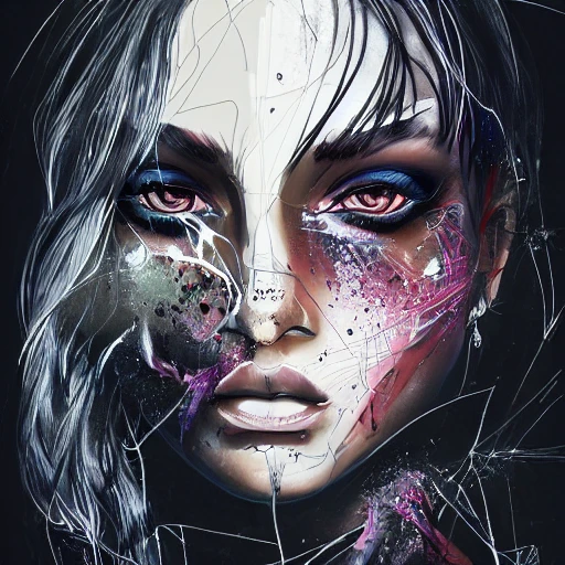 girl marked outline, dynamic pose, ultra detailed face, ultra detailed body, ultra detailed hair, ultra detailed arm, ultra detailed hands, gorgeous eyes, ultra detailed eyes, extra colors, dramatic atmosphere, dramatic lighting, artgem, perfect shading, russ mills, 8K.