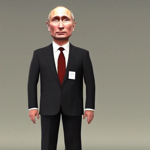 Vladimir Putin in a pixar movie, full body, crying like a child on the floor, rendering, unreal engine, very detailed, amazing likeness, cartoon caricature