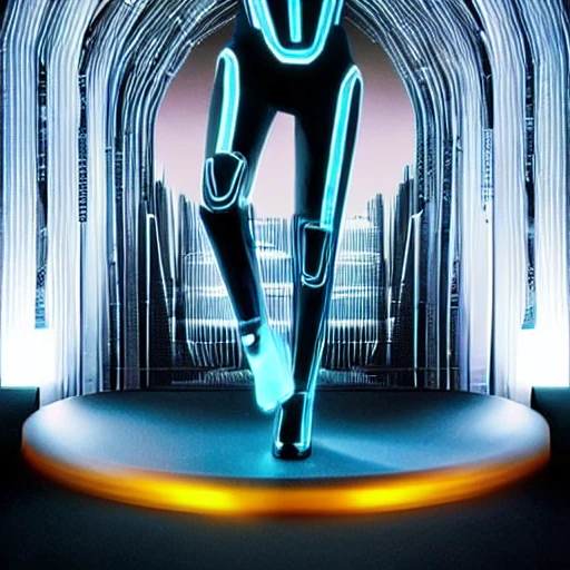 à la manière du film tron,  