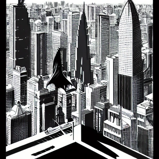 batman, spider, Skyscraper