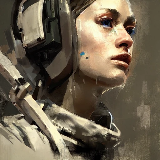 Professional painting of a combat nurse, by Jeremy Mann, Rutkows ...