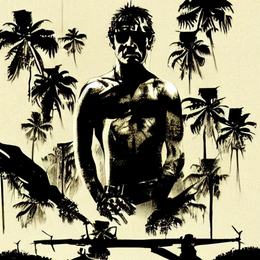 high quality illustration, Apocalypse Now, movie film