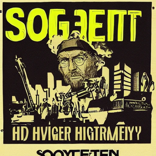 high quality illustration, Soylent Green, movie film