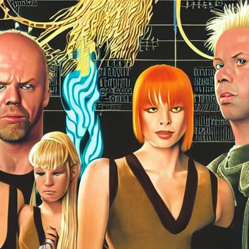 a professional high quality ILLUSTRATION, The Fifth Element, movie