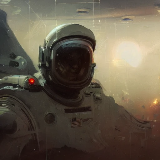 Professional painting of space colonization by Jeremy Mann, Rutk ...