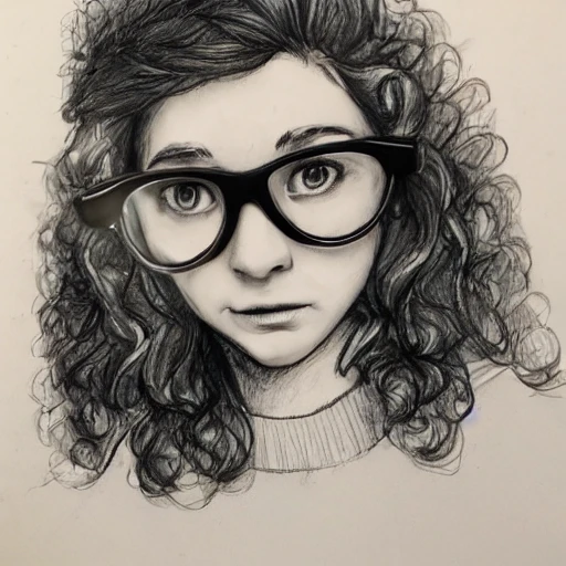 , Pencil Sketch, arcane style, adult, (pale sleep deprived geek girl), (pale), (sleep deprivation), circles under the eyes, panda eyes,  ((curly hair,))  ((wearing glasses and sweater dress)), perfect face, ((detailed eyes)),  (( detailed pupils)),  slightly muscular,  fit,  full body shot,  sitting in a cafe, intricate,  detailed, (line art), insanely high res, 8K, HD, ((WLOP)), rossdraws, artgerm, (((vivid colors))), Chaïm Soutine,, Felix Octavius Carr Darley