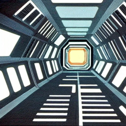 illustration, 2001: A Space Odyssey, movie, very fine detailed, cinematic light