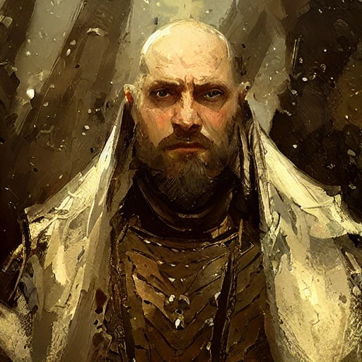 Professional painting of a medieval baron by Jeremy Mann, Rutkowski and other Artstation illustrators, intricate details, face, portrait, headshot, illustration, UHD, 4K, Oil Painting