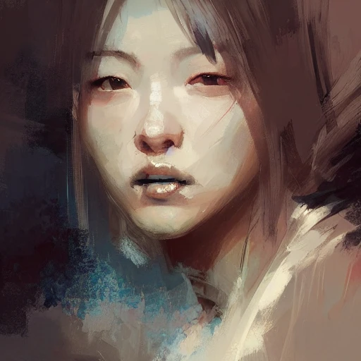 Professional painting of a Japanese girl by Jeremy Mann, Rutkows ...