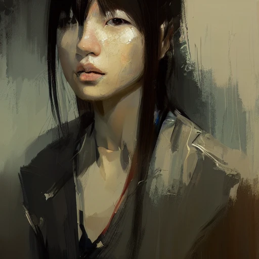 Professional Painting Of A Japanese Girl By Jeremy Mann, Rutkows 