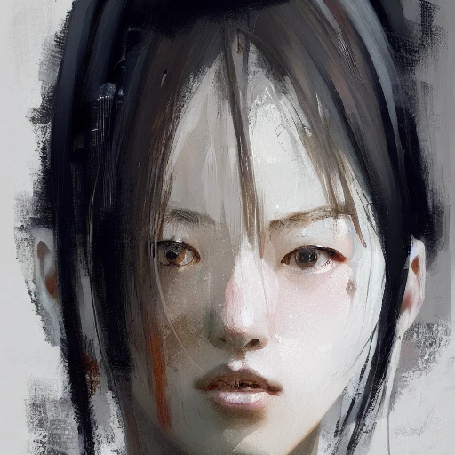 Professional painting of a Japanese teen by Jeremy Mann, Rutkows ...