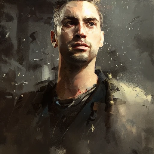 Professional painting of a reneissace male noble by Jeremy Mann, Rutkowski and other Artstation illustrators, intricate details, face, portrait, headshot, illustration, UHD, 4K, Oil Painting