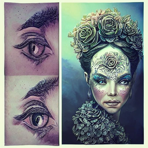 highly detailed portrait Goddess of Nature, photographic realistic background, by jose torres, by royal jafarov, by dustin hobert, by joe fenton, by kaethe butcher, trending on instagram, award winning details