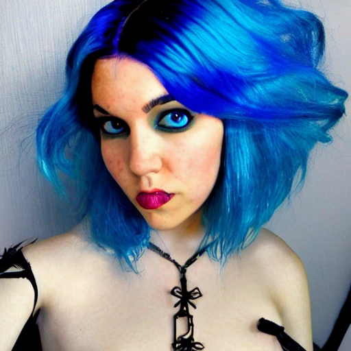 Girl with blue hair Arcane style 