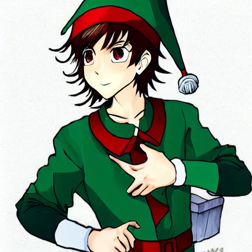 anime style guy elf