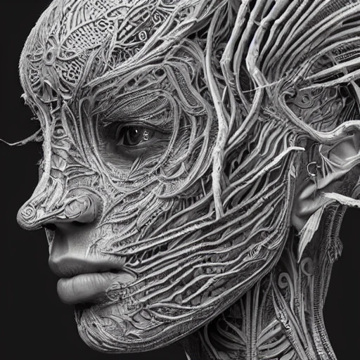 Professional portrait of a humanoid alien creature, by Dang My L ...