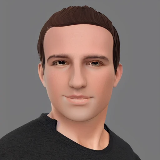 Male Facebook Profile Picture, 3D