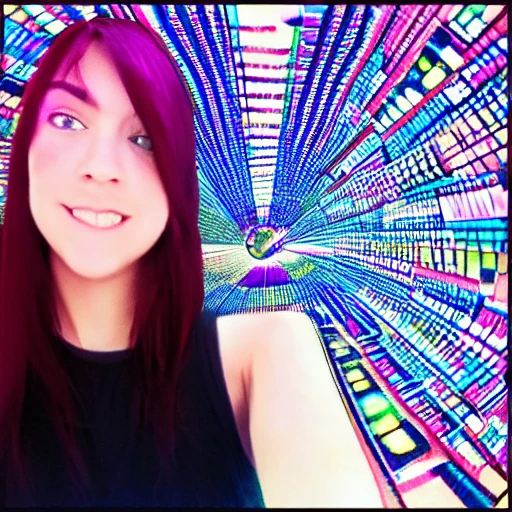 Female Facebook Profile Picture, Trippy