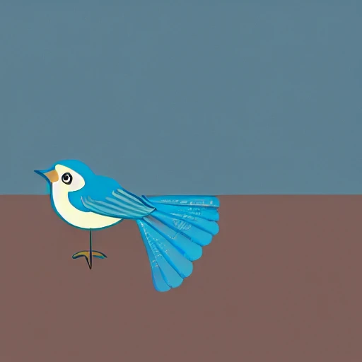 professional high quality illustration, twitter, cute blue bird, very high detailled, 8k resolution, cinematic lighting
